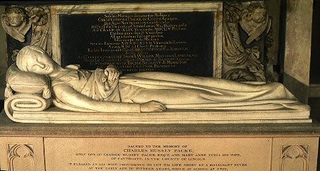 Marble effigy of Charles Hussey